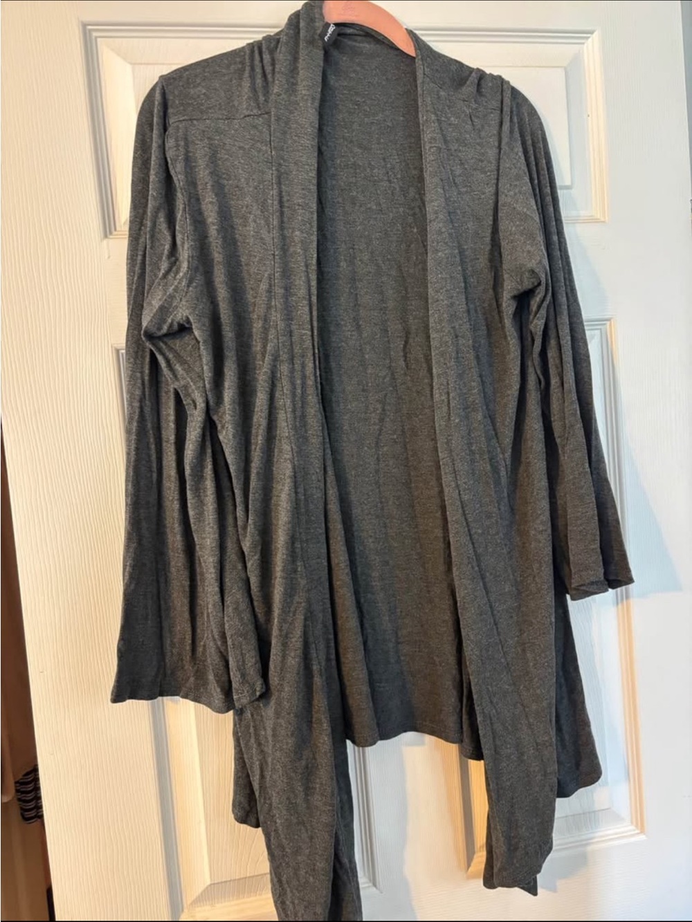 Lightweight Open-Front Women's Cardigan - Dark Gray